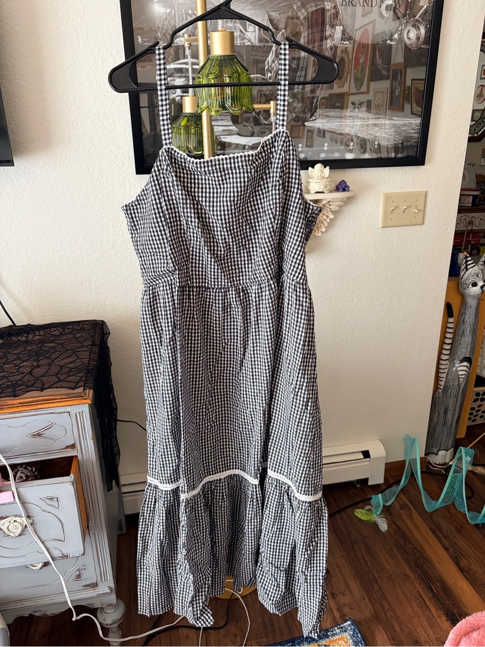 Dizzy Lizzy Tiered Gingham Maxi Dress size 2XL NWT